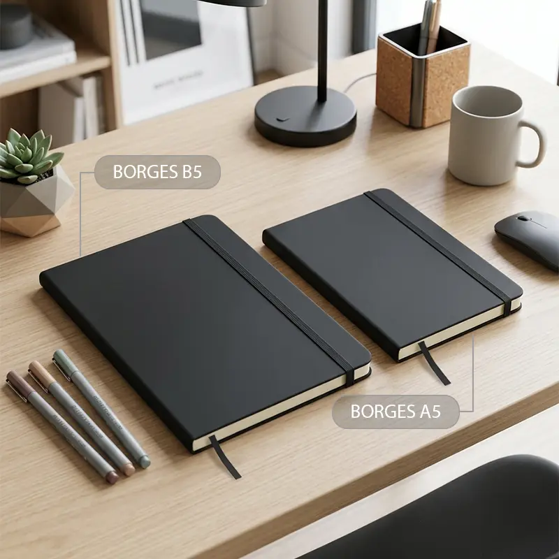 Cuaderno Borges A5 tapa de PU, 96 hojas
